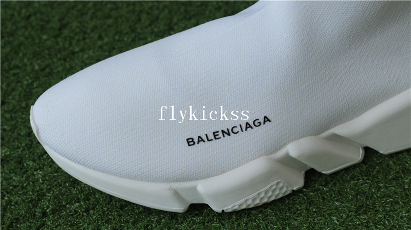 Update Version Balenciaga Speed Trainer Sock Race Runners All White